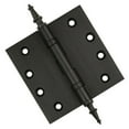 thumbnail image 1 of Embassy 4.5” x 4.5” Ball Bearing Door Hinge Heavy Duty Hinges Oil Rubbed Bronze with Steeple Tips, 1 of 7