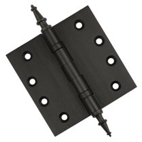 Embassy 4.5” x 4.5” Ball Bearing Door Hinge Heavy Duty Hinges Oil Rubbed Bronze with Steeple Tips