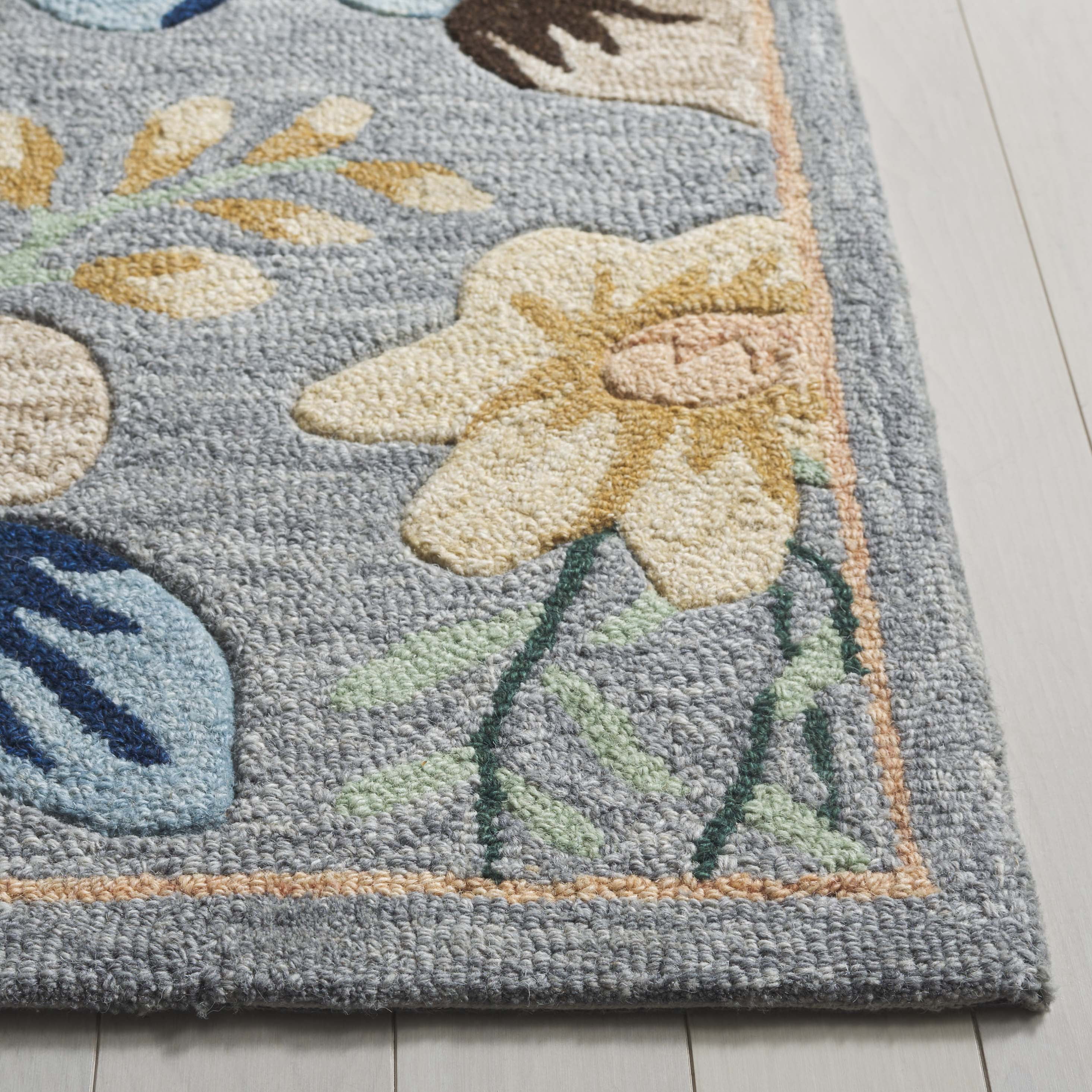 SAFAVIEH Blossom Derren Floral Area Rug, Gray/Blue, 8' x 10'