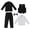 Solid Colour, variant on KYAIGUO Youth Kids Boys Gentleman 5PCS Outfit Formal Suits Set for 5-16 Years Boys Suit Jacket & Vest & Shirts with Bowtie & Suit Pants Fall Winter Formal Dress Suit for Youth