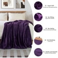 thumbnail image 6 of Ultra Soft Microplush Fleece King Blanket, All Season Fuzzy Luxury Lightweight Cozy Bed Blankets for Bed, Couch, Sofa, Travel, Camping (Purple,90"X108"), 6 of 8