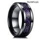 thumbnail image 1 of Anillo de dragón celta de acero inoxidable con borde biselado y ranura roja para hombre de 8mm a la moda, anillo de fibra de carbono rojo con incrustaciones de circón, anillo de boda para hombre Dengxun unisex, 1 of 2