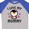 thumbnail image 4 of Inktastic I Love My Mommy with Cute Penguin and Hearts Girls Toddler T-Shirt, 4 of 5