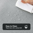 thumbnail image 2 of Waterproof PVC Tablecloth Rectangle, Outdoor Oil Spill Proof Stain Resistant Vinyl Table Cloth, Wipe Clean Plastic Table Covers for Kitchen/Dining/Parties, Light Grey, 2 of 4