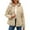 Beige(womens coats), variant on ZHYou Womens Quilted Jackets,Long Sleeve Button Down Diamond Puffer Jacket,Outerwear Warm Coats with Pockets,Beige,Size:2XL