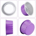 thumbnail image 7 of 50 Pcs 5oz Foil Muffin Liners Cups with Lids, GIXUSIL Mini Cheesecake Containers, Disposable Foil Cupcake, Creme Brulee Pans Holders, Baking Cups for Wedding, Birthday, Party - Purple, 7 of 7
