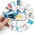 thumbnail image 4 of shiyou-52PCS Boarding pass Sticker for Skateboard,Suitcase,Bike,Water Bottle,Laptop,Notebook,Computer,Guitar,Scrapbook,Airplane ticket Vinyl stickers,Waterproof Decals,Gift for Teens Boys Adults, 4 of 4
