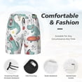 thumbnail image 3 of Balery Music Lover Dinosaur Bañador para hombre, shorts de playa de secado rápido con entrepierna y forro de compresión-XX-Large, 3 of 6