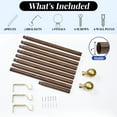 thumbnail image 4 of ZOPZO Wood Curtain Rods with Ball Finials, Walnut, 66-120 Inch, Heavy Duty Metal Curtain Rods with Brackets, Stylish and Easy to Install, 4 of 8