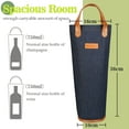 thumbnail image 6 of Tirrinia Demin Single Wine Cooler Bags - Insulated Padded Portable Wine Tote Carrier with Support Plate for Christmas Party Great Christmas Gift for Wine Lover, 6 of 8