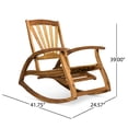 thumbnail image 2 of Christopher Knight Home Sunview Outdoor Acacia Rocking Chair with Footrest by  teak finish, 2 of 5