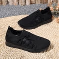 thumbnail image 5 of Domuza Unisex Breathable Hollow Fly Knit Sneakers, Sock Slip On Lace Up Lightweight Flexible Casual Walking Shoes with Two-Tone Non-Slip Outsole Black 10.5（EU-44）, 5 of 8