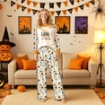 thumbnail image 5 of Halloween Pajama Set Long Sleeves and Pants Two-Piece Set Holiday Pajamas Cute Pumpkin Ghost Spider Skull Print Pajamas Pajamas Unisex Couple Outfit Family Pajamas,Toddler 4 years, 5 of 6