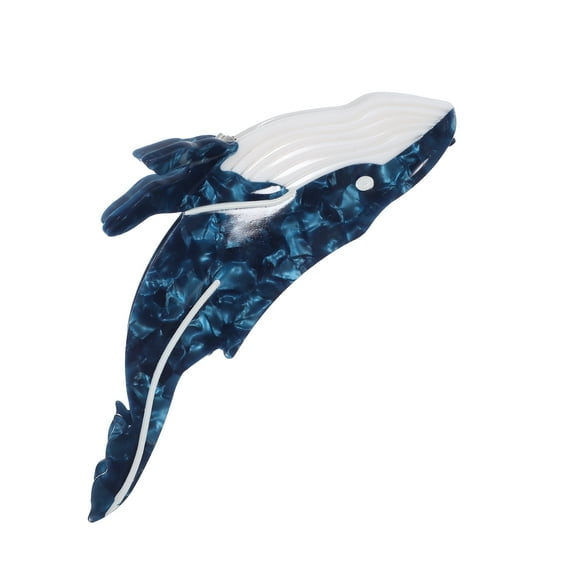Shark Claw Clip Acetate Hair Clips Whale Hair Claw Funny Claw Clips for Women Blue