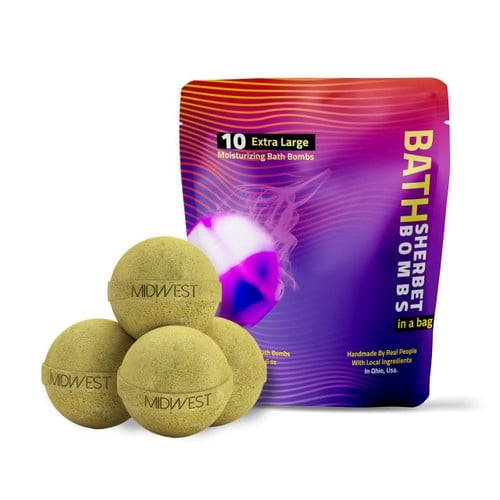 Sandalwood Luxury Bath Bombs -Set of 10 - Extra Large - 4.5oz