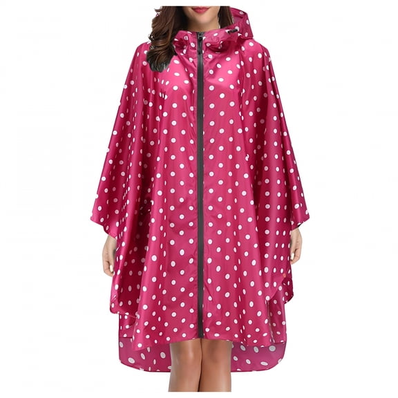TELOLY Rain Ponchos for Adults Jacket with Pockets Fashion Teens Raincoat Coat Hooded Unisex Umbrella Ponchos Adult Hot
