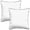 Pure White, variant on ZOPZO Outdoor Waterproof Throw Pillow Covers 2-Pack, Pure White, 18x18 Inch, Decorative Farmhouse Garden Cushion Cases for Couch Sofa