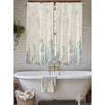 thumbnail image 4 of Blue Seahorse Coastal Bathroom Window Curtain, Summer Beach Nautical Ocean Coral Vintage Light Filtering Coffee Kitchen Curtains, Bedroom Living Room Curtains 2 Panel 84"x63", 4 of 6