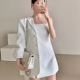 thumbnail image 5 of Traje elegante chaqueta suelta + vestido de tiras interiores para ir al trabajo 5 colores, 5 of 5