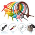 thumbnail image 3 of 20 Pieces Colorful Silicone Ties Bag Clip,cable Straps, Bread Tie, Reusable Rubber Twist Tie, All-purpose Silicone Ties, Cable Ties,silicone Cord,hous, 3 of 5