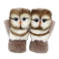 thumbnail image 1 of Mujeres Invierno Guantes Novedad Animal Usando Algodón para Snowboard Esquí Hombres Niñas Papá Búho de café Zulema Guantes de invierno para mujer, 1 of 8
