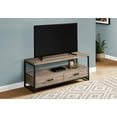 thumbnail image 4 of TV Stand Tv Stand, 48 Inch, Console, Media Entertainment Center, Storage Drawers, Living Room, Bedroom, Brown Laminate, Black Metal, Contemporary, Modern,Entertainment Center, 4 of 11