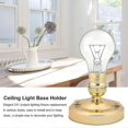 thumbnail image 2 of Vintage Industrial Ceiling Light Base Holder Pendant Bulb Lamp Screw Socket Pendant Lamp Base Holder (gold) - Youa, 2 of 5