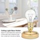 thumbnail image 2 of Vintage Industrial Ceiling Light Base Holder Pendant Bulb Lamp Screw Socket Pendant Lamp Base Holder (gold) - Youa, 2 of 5