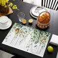 thumbnail image 3 of Sage Green Eucalyptus Leaves Placemats Set of 6, Farmhouse Spring Botanical Washable Wipeable Table Mats for Dining Tables, Indoor Outdoor Kitchen Place Mats for Holiday Party Table Decor, 3 of 9