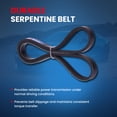 thumbnail image 6 of MOCA AUTOPARTS 3PK760 Serpentine Belt Fit for 1989 Honda Civic L4 1.5L & 88-91 Mazda 626 L4 2.2L & 88-93 Toyota Celica GTS L4 2.0L, 6 of 9