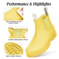 thumbnail image 2 of HISEA Women's Short Rain Boots Waterproof Garden Shoes Rubber Chelsea Boots Anti-Slipping Rainboots for Ladies with Comfort Insole Lightweight Stylish Ankle Rain Shoes Outdoor Work Booties, 2 of 6