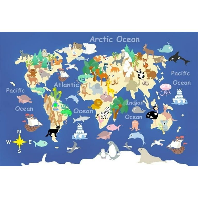 world globe map flat