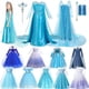 thumbnail image 2 of Disney Girls Frozen Elsa Princess Dresses Kids Cosplay Snow Queen Carnival Party Mesh Clothing Children Birthday Outfit CostumeTag 140cm (7T-8T) Gao Jinjia LED, 2 of 2