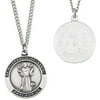 Personalized Planet Engraved St. Francis Medal Sterling Silver Pendant