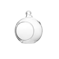 WGV Clear Hanging Round Terrarium / Candle Holder - 2.5" Wide x 3" Height, Good quality - 1 Pc