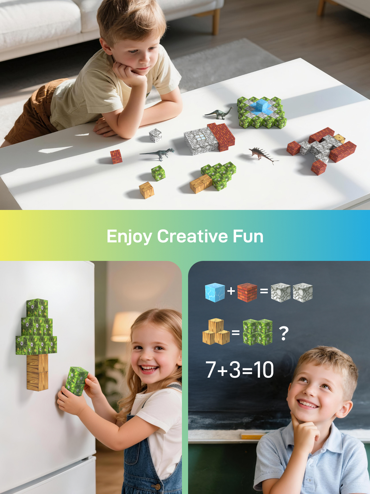 Veecafiodi 108-Piece Magnetic Blocks Dinosaur Set photo 2