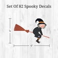 thumbnail image 5 of Decalcomania Witches Cats & Bats Wall Decals - Set of 82 Stickers Hand Drawn Colorful Witch Cat Bat Silhouettes Decorations Removable Peel and Stick Halloween Indoor Decor, 5 of 5