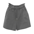 thumbnail image 5 of XuJwPNcy Cotton Linen Shorts for Woman Casual Summer Plus Size Drawstring Beach Shorts with Pockets Comfy Lounge Shorts, 5 of 5