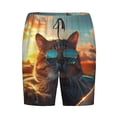 thumbnail image 3 of Picia Cool Cat Driving Sunset Pajama Shorts for Men, Men's Pajama Bottoms, Sleepwear,Short Pajama Pants-X-Large, 3 of 9