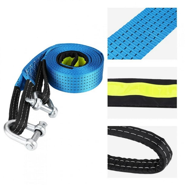 Youthink Tow Strap,car Trailer Tow Rope Road Recovery Towing Cable Emergency Off Road Towing Rope With Reflective Strip Hooks 8 Ton 18000lb For Car Tr