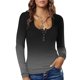 thumbnail image 5 of Camiseta de manga larga con cuello redondo para mujer a la moda blusa con estampado de botones de otoño Fridja  ghj987+3581, 5 of 7