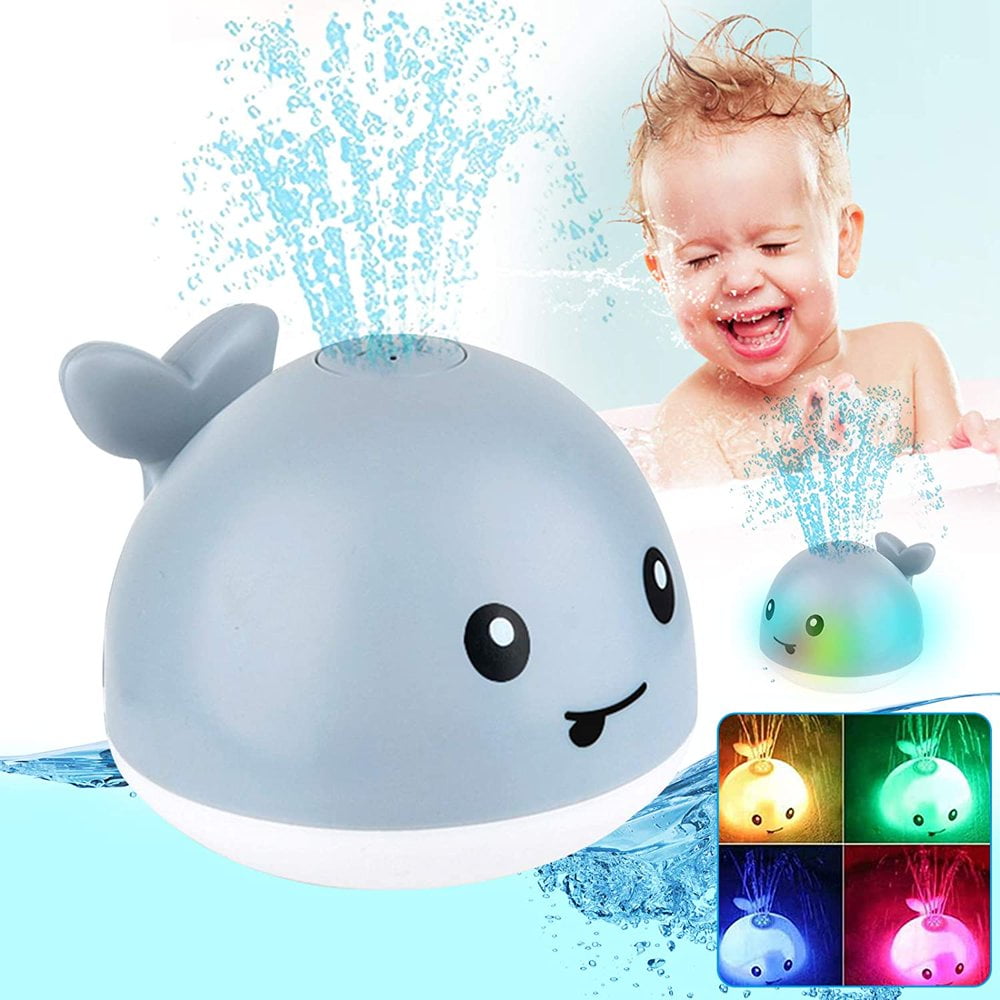 Baby Bath Toys Light Up Baby Pool Toy with LED Light Whale Spray