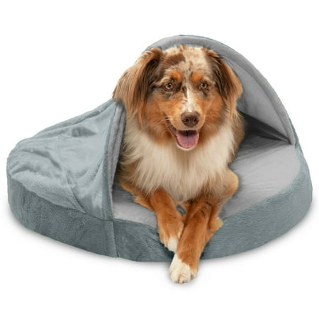 UPC: 0815181028855 | FurHaven Pet Products Microvelvet Snuggery Orthopedic Pet Bed for Dogs & Cats – Gray  26  Base