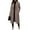 04#Coffee, variant on Womens Long Pea Coat Notch Lapel Double Breasted Trench Coat Fall Winter Overcoat Long Jacket Red 3XL