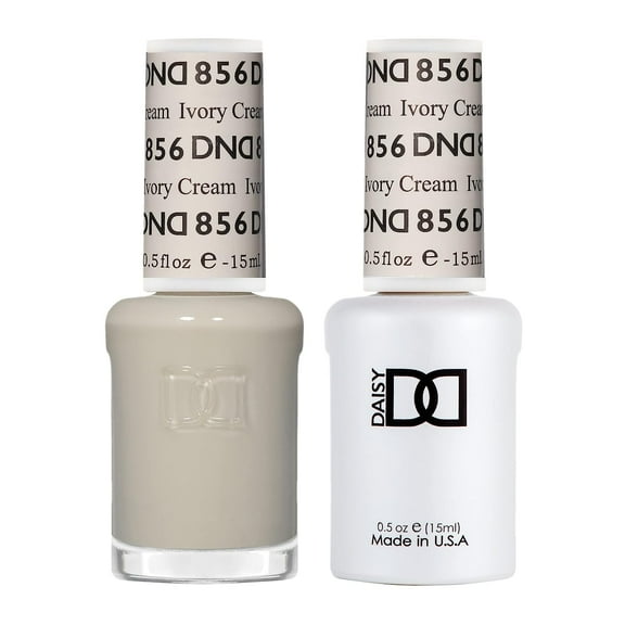 DND Duo Set - 1 each of Gel Polish and Nail Polish, 856 Ivory Cream, 0.5 Fl Oz