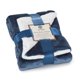 thumbnail image 1 of Manta Genteele Sherpa Super Soft de 100 x 125 cm, color azul marino y blanco, 1 of 6