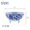 thumbnail image 3 of ARC USA M6618F Melamine Dinnerware 5" Melamine Round Bowl 6-pieces Set White with Blue Floral Design, 3 of 5