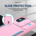 thumbnail image 5 of SaniMore for Motorola Moto G Power (6.5" 2022) Case, [Sliding Camera Window] Wireless Charging Shockproof Drop Resistant Hybird PC TPU Anti-slip Heavy Duty Protective Shell, Pink+Light, 5 of 5
