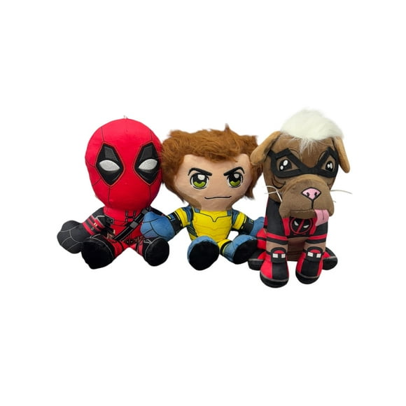 Set de peluches Deadpool & Wolwerine, incluye 3 piezas, algodón 100%