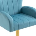 thumbnail image 5 of Swivel Bar Stool,Velvet Adjustable Counter Height Bar Stool with Back and Footrest,Upholstered Kitchen Dining Chair,Modern Counter Barstool for Kitchen Island,Cafe,Pub,Blue, 5 of 5
